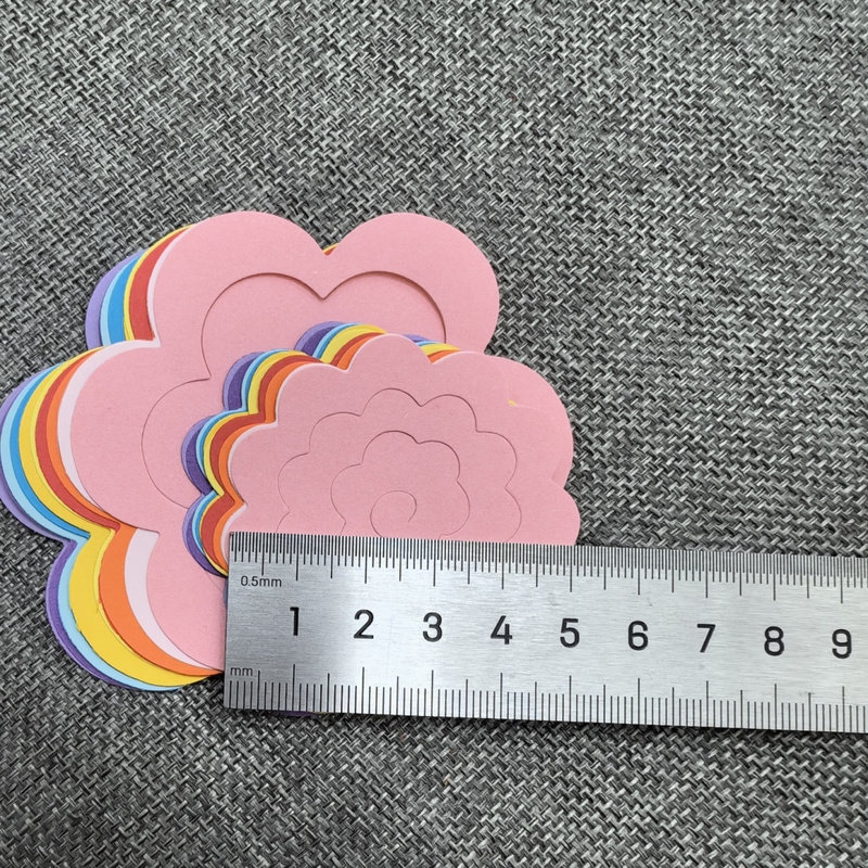迷你彩色纸艺小玫瑰花半成品幼儿园DIY手工作业装饰纸花