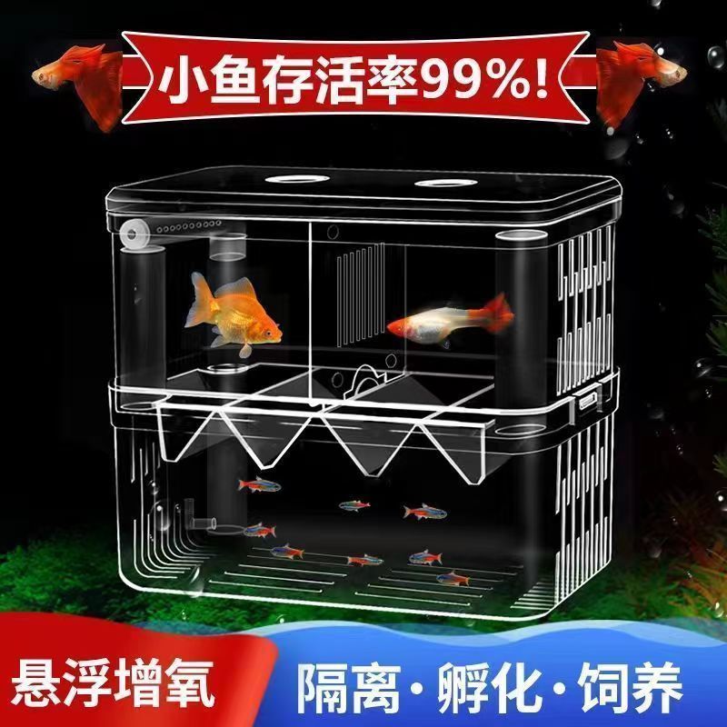 鱼缸缸内隔离盒孔雀鱼繁殖产房热带鱼幼鱼小鱼苗孵化器