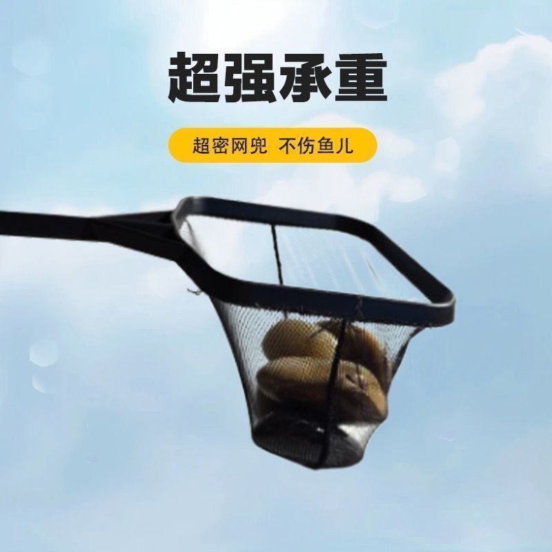 方形观赏鱼手抄网水族箱捞鱼网兜金鱼鱼缸渔捞大号抄鱼网