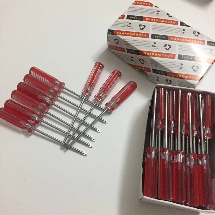 3mm 小一字十字改锥汽修卡扣平头梅花小起子小号螺丝刀