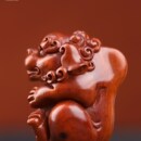 手上盘玩文V玩手玩把玩物 印度小叶紫檀木男士 梨香院 瑞狮手把件