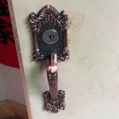 不锈钢大门防盗铁门自动锁具老虎锁撞锁推拉门锁平U移动门老式碰