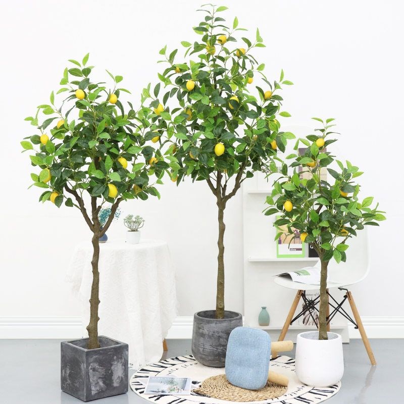 大型仿真绿植发财树橘子树盆栽室内E落地装饰桔子摆件假树植物盆