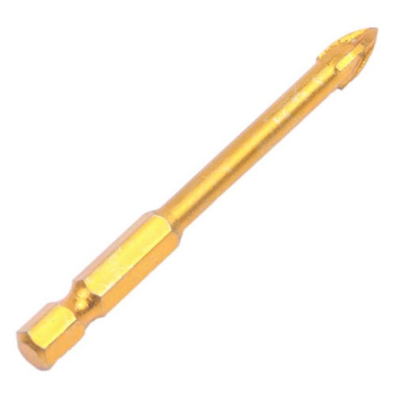 10Pcs Cross Hex Tile Drill Bit Set TuHngsten Steel Marble Gl