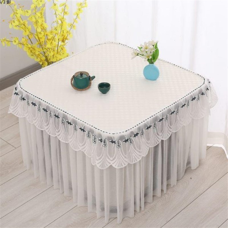 客厅圆形桌布长方形皮革盖防水防油方桌万能全包R茶几加厚巾罩定
