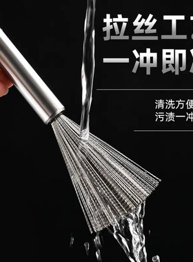 现货德国b316不锈钢锅刷纳米长柄清洁去M污厨房可挂式食品级钢丝