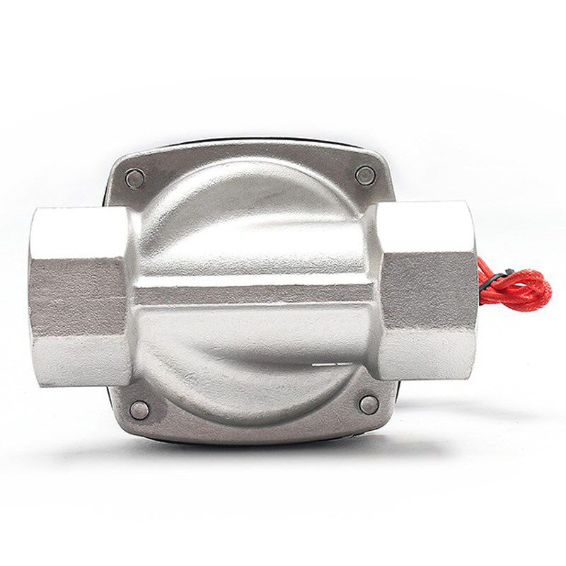 伊莱科不锈钢电磁阀 水阀1.2寸气阀AC220V电R压常闭型通用紫铜线