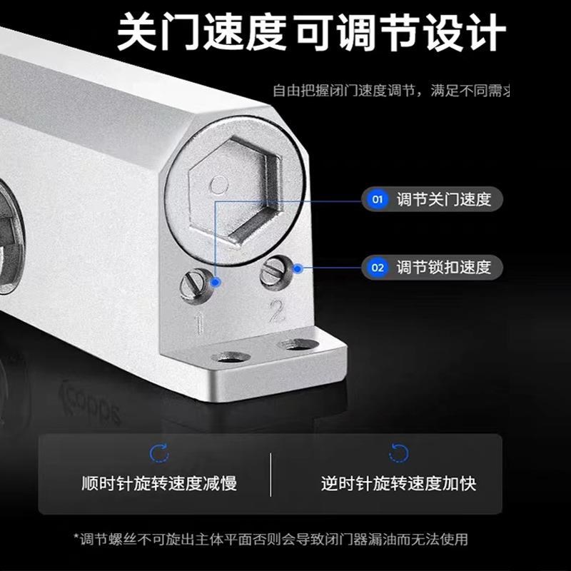 液压缓冲关门自动回弹二段调速闭门器防火门商S用静音铸铝闭门器