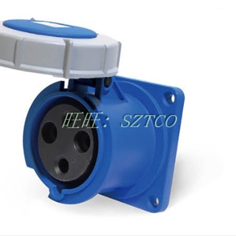 防水工业插头插座g 连接器AJ-4332AJ-4432 63A125A 3芯 暗装 SFN