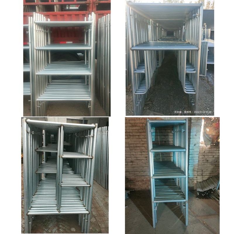 镀锌脚手架活动架门型架梯型B架四通移动手脚架钢管脚手架
