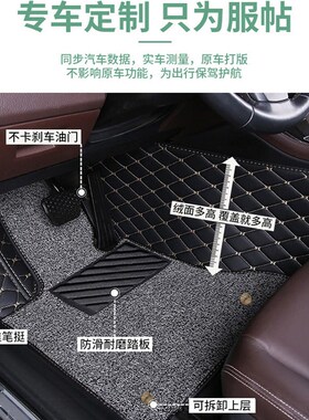 适用06/07/10/11/1t4/16款凌志雷克萨斯LS460专用全包围汽车脚垫