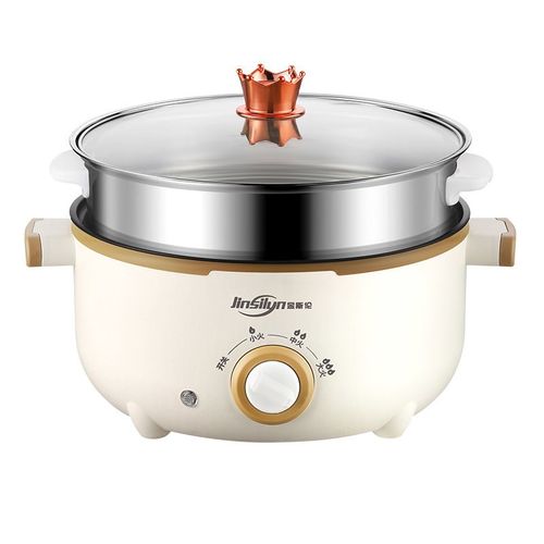 电煮锅多功能电炒锅宿舍学生锅小型煮面锅蒸煮一体X锅家用电火锅