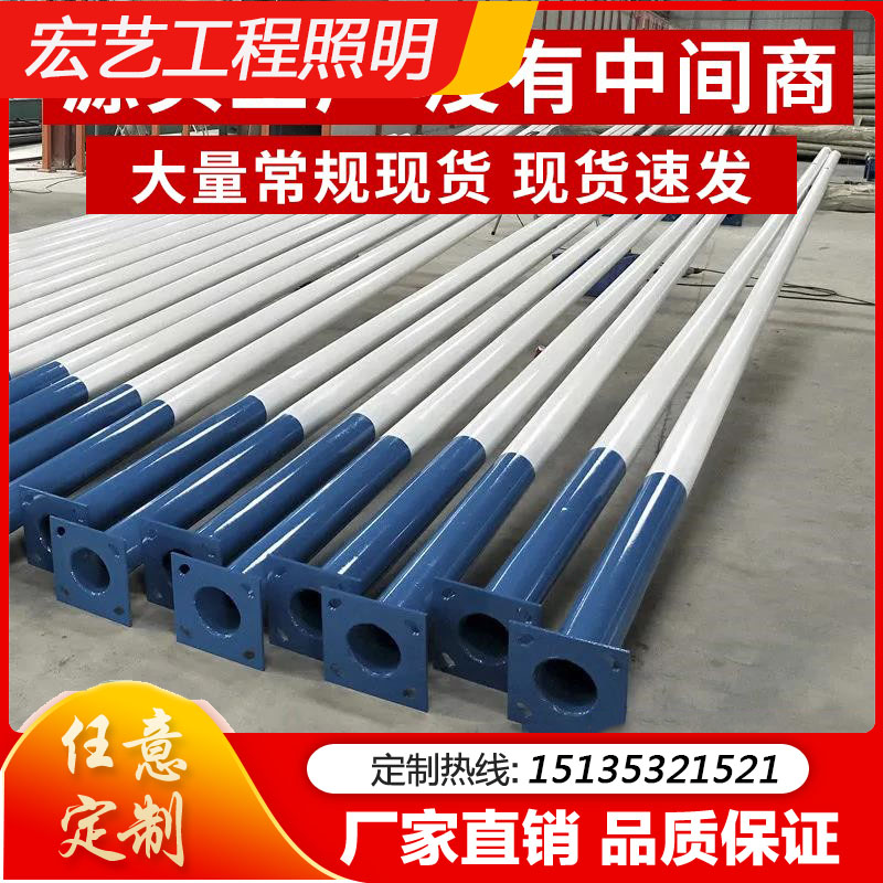 热镀锌监控立杆道路八角杆交通标志牌智能L型F型杆件交通信号灯杆