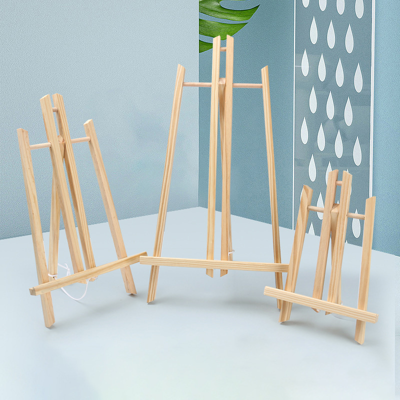 数字油画木架支撑架丙烯画布框小迷你桌面三角折叠台式展示木画架