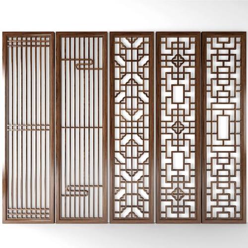 定制实木花格隔断镂空木格栅东阳木雕仿古门窗玄关屏风中式背景墙