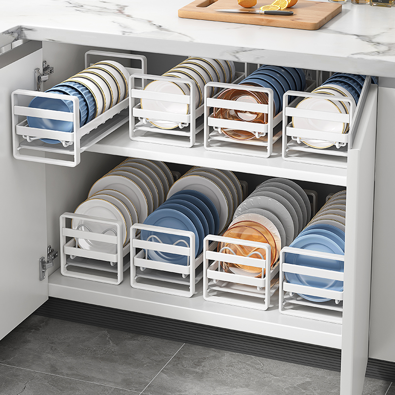 厨房置物架多功能台面碗碟碗盘沥水架碗架橱柜内置碗筷盘子收纳架