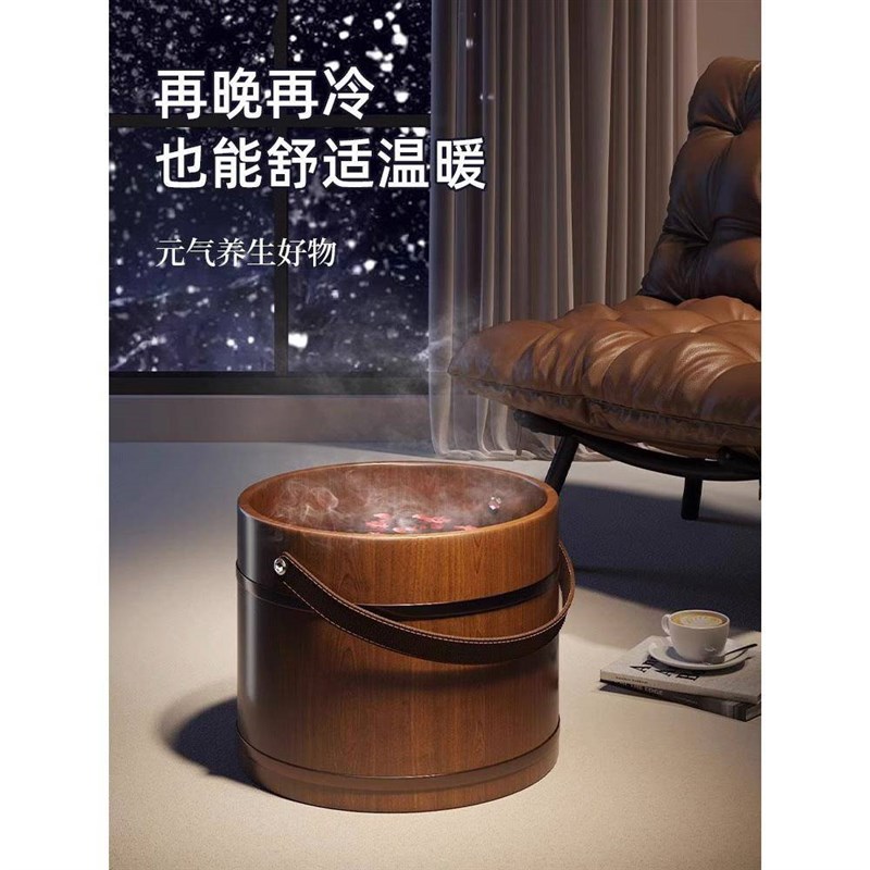 JG手提泡脚桶泡脚木桶香柏木泡脚盆过小腿家用实木新洗脚足浴盆