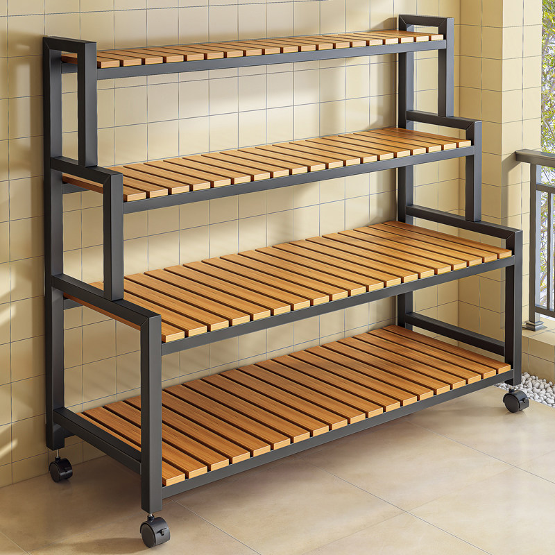 阶梯楼梯货架置物架多层展示架仓库陈列架超市花架子铁艺可移动