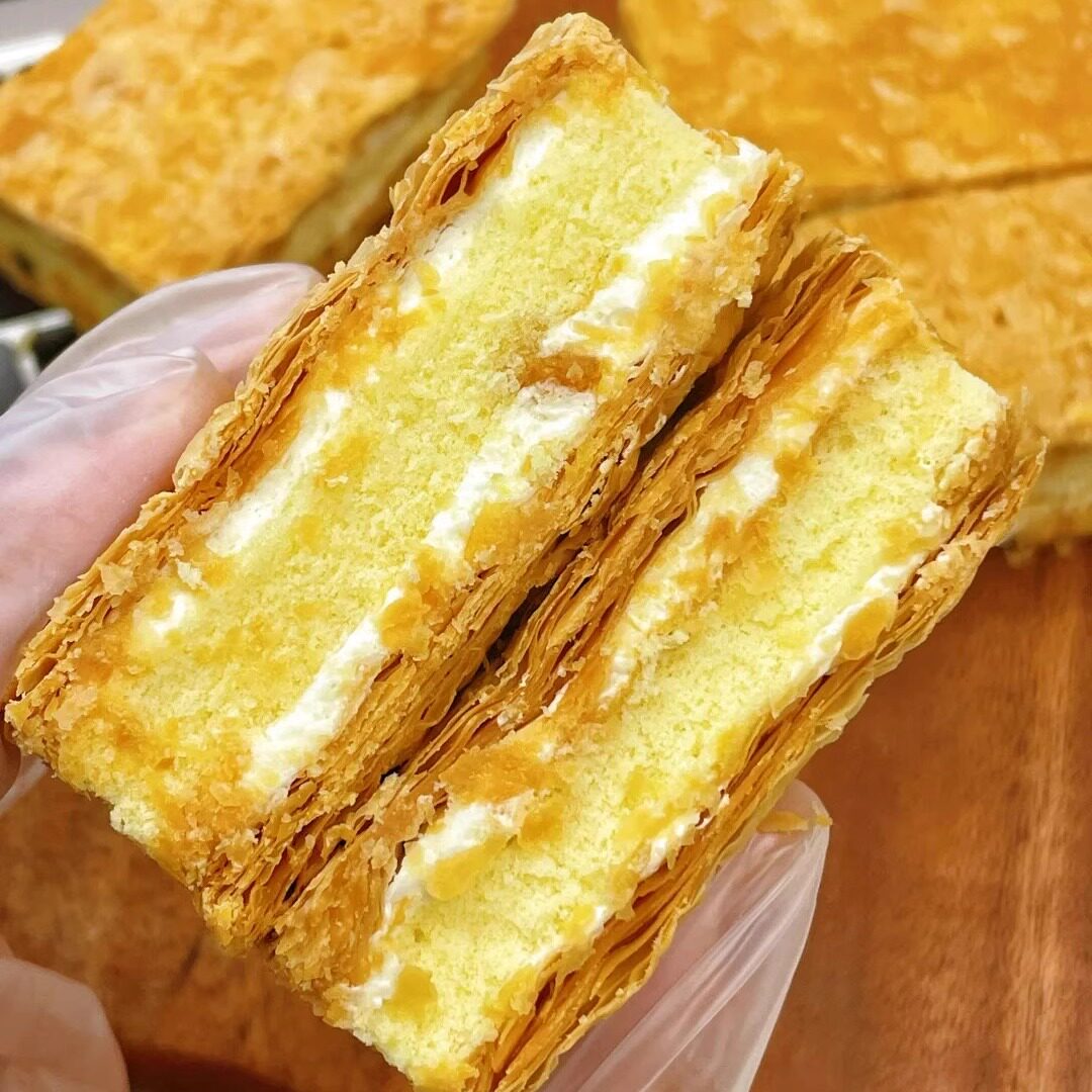 拿破仑蛋糕千层酥奶油蛋糕夹心面包老式手工酥皮糕点心休闲零食品