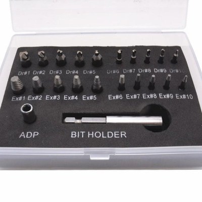 Dreaamburgh 22Pcs/Set Damaged Stripped Screw Extractor Set f