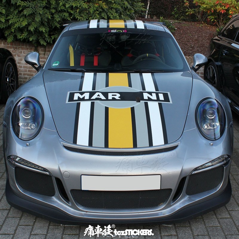 911 GT3车贴拉花彩条macan卡宴卡曼跑车车身装饰改装汽.车贴纸贴
