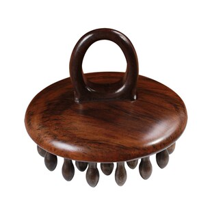 皮灰黑檀木经络按摩p梳指环插齿梳多功能洗头梳子泾县工厂现货