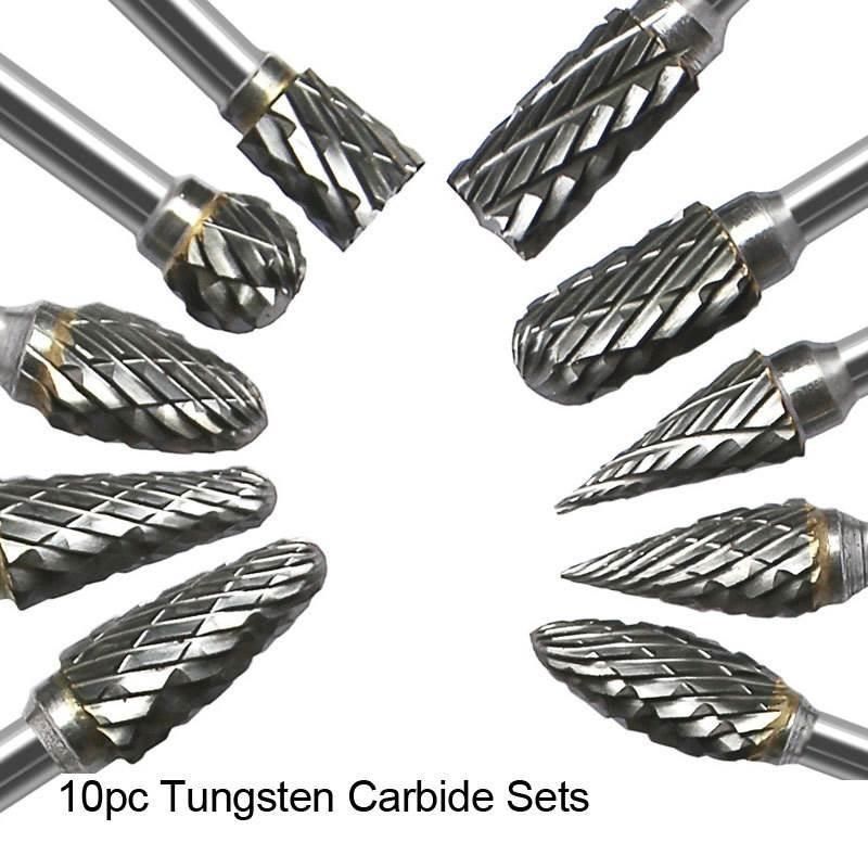 3*3 3*6mm硬质合金旋u转锉打磨钻头电动去毛刺木U工铣刀钨钢电磨