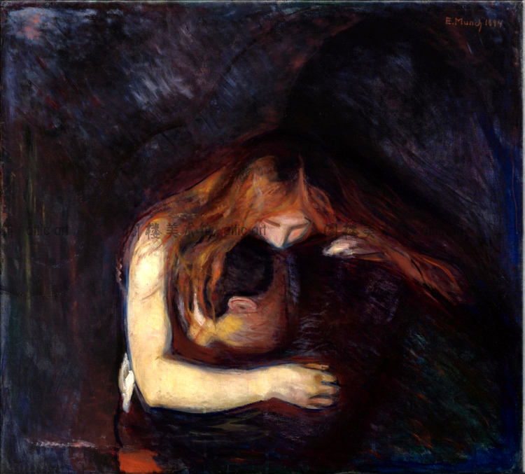 Edvaard Munch 蒙克 爱与痛 1894 装饰画无框画 客厅书房卧室酒吧