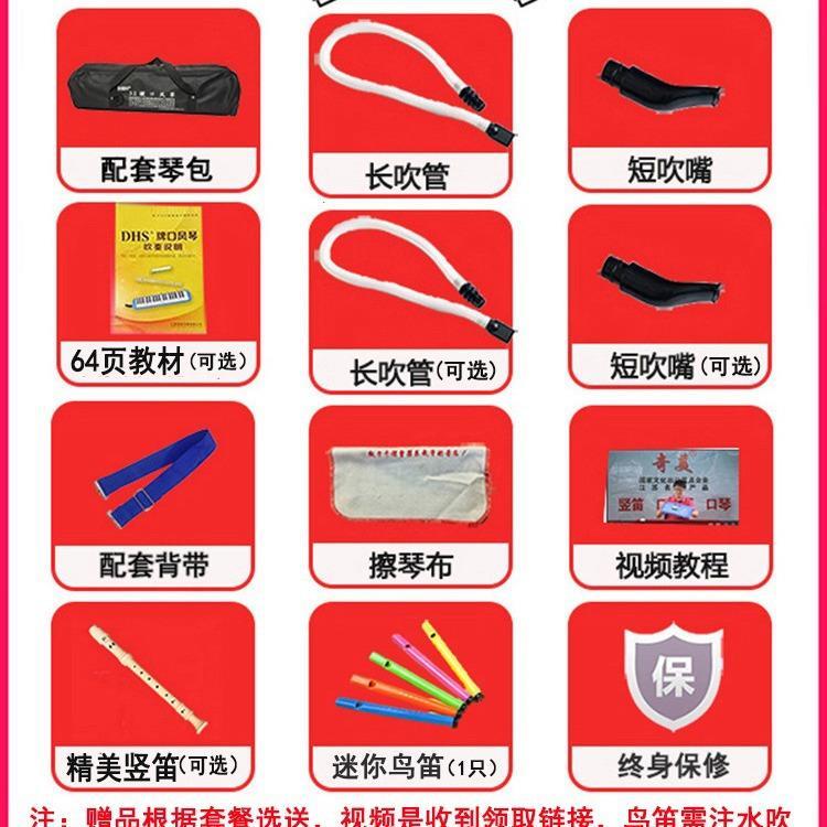 DHS口风琴37键32键小学生专用儿童专业演奏初学者吹管乐器口吹琴