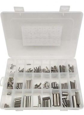 280pcs盒装弹性开口销M1u.5-M8固定空心弹簧销304不锈钢弹性定位