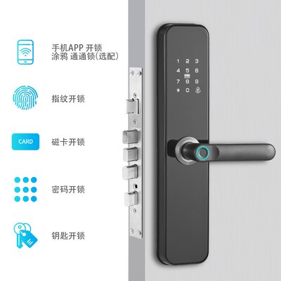 锁新款公寓民宿木门防盗门锁涂鸦tuya通通ttlock电子智Z能指纹密