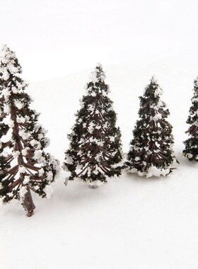 16Pcs Mixed Scaleo Model Cedar Trees with Snow Diorama Train