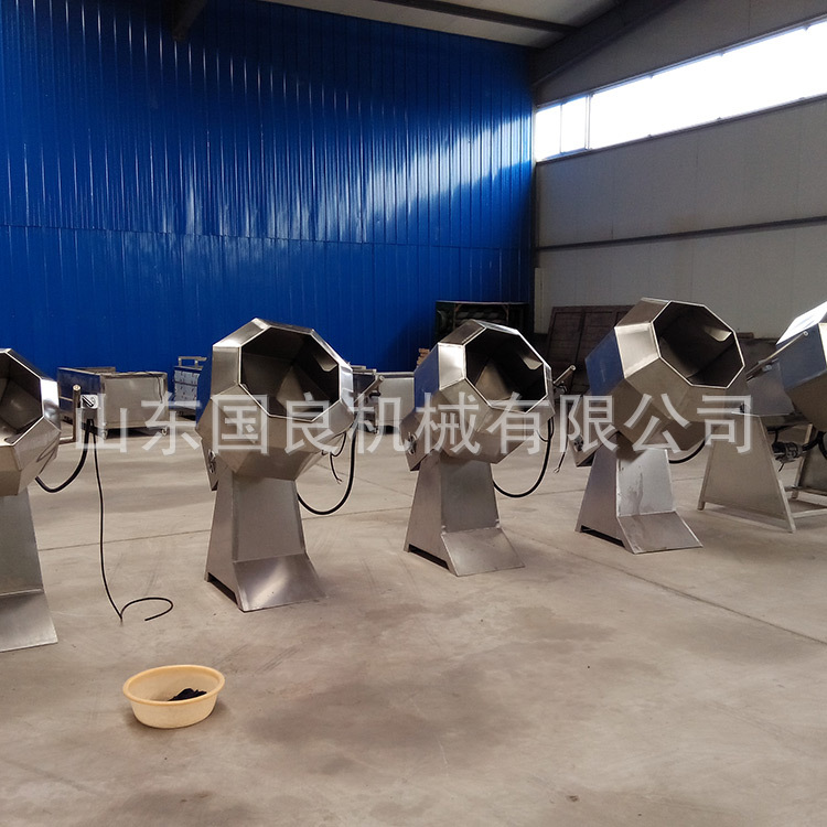 厂家供应 不锈钢滚筒调味机 江米条拌糖机 花生米拌料