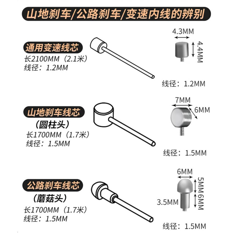 MOTSUV自行车刹车线山地公路车变速线套装变速器线管V刹拉线配件