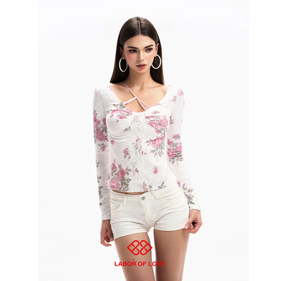 LaborofLove纯欲甜美蕾丝长袖