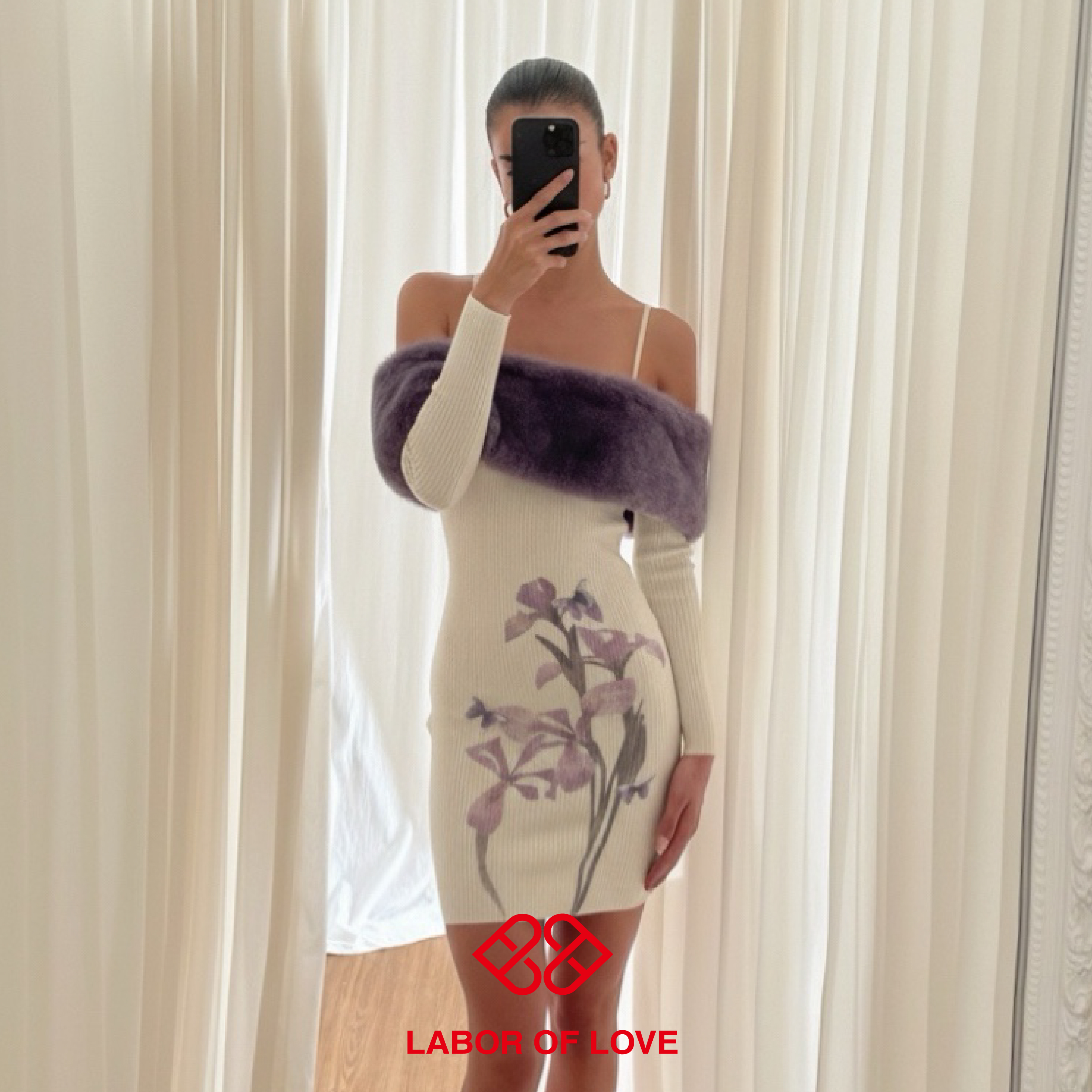 LaborofLove重工温柔紫连衣裙