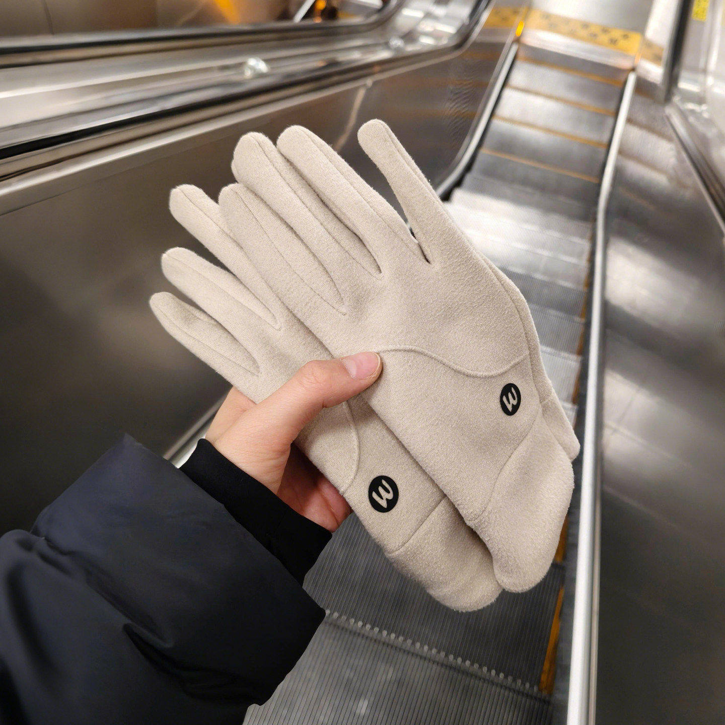 手套女2025新款冬男款骑行手套加厚防滑骑电动车防风手套保暖手套