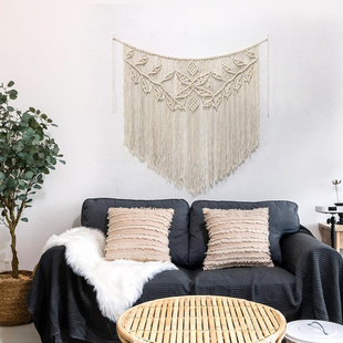 手工挂毯装 饰编织北欧背景波西米亚家居床头壁挂客厅流苏婚礼卧室
