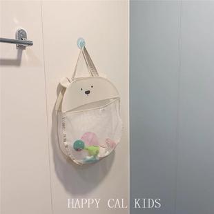 现货ins韩国儿童浴室玩具收纳袋卡通造型婴儿洗澡戏水网兜储物袋