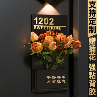 牌家用定制乔迁新居入户门挂牌住宅小区装 门牌号码 饰2025门牌定制