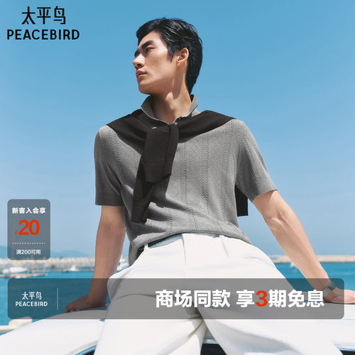 【商场同款】太平鸟男装 2026年夏季新款针织Polo衫男B1EEG2219