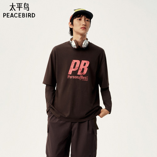 太平鸟男装 Personal Best By PEACEBIRD专柜短袖T恤 B2CNG1363