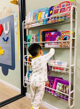 SOFS儿童书架ins书柜家用超薄壁挂墙上绘本架书架整理置物架宝宝