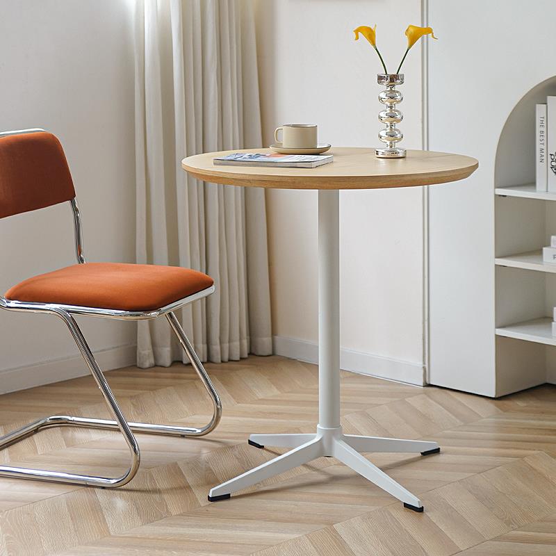 现代简约北欧小圆桌酒店餐厅咖啡桌卧室阳台休闲桌办公销售洽谈桌