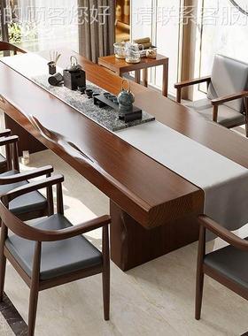 泡茶桌实木全套家用厅客接HPD待茶桌椅组合公室茶室办功夫茶桌