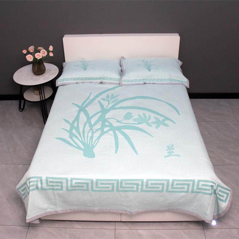 绿洲麻棉提花凉席三件式床组吸湿透气清凉舒适麻席夏季床上用品,床上用品,凉席/草席/麻席,淘宝优惠券,粉丝福利购,淘宝优惠卷