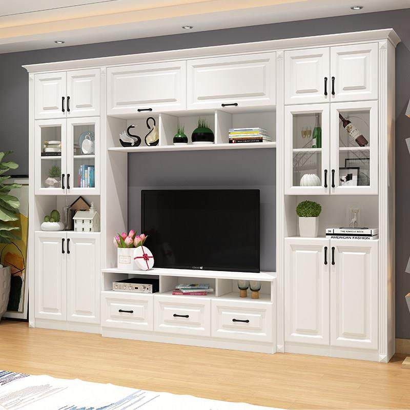 现代简约多功能客厅大型电视柜视频柜组合欧式书柜集成斯堪的纳维