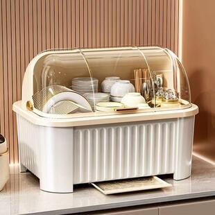 厨房碗筷收纳层架大容量安全防尘防潮防虫盘子碗筷收纳柜实用碗碟