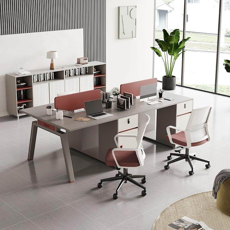 办公桌员工位四人位4卡位2简约现代办公室屏风卡座职员桌桌椅组合