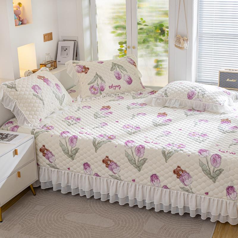 定制榻榻米专用床盖单牛奶绒东北大炕床单炕盖炕罩夹棉防滑高级感